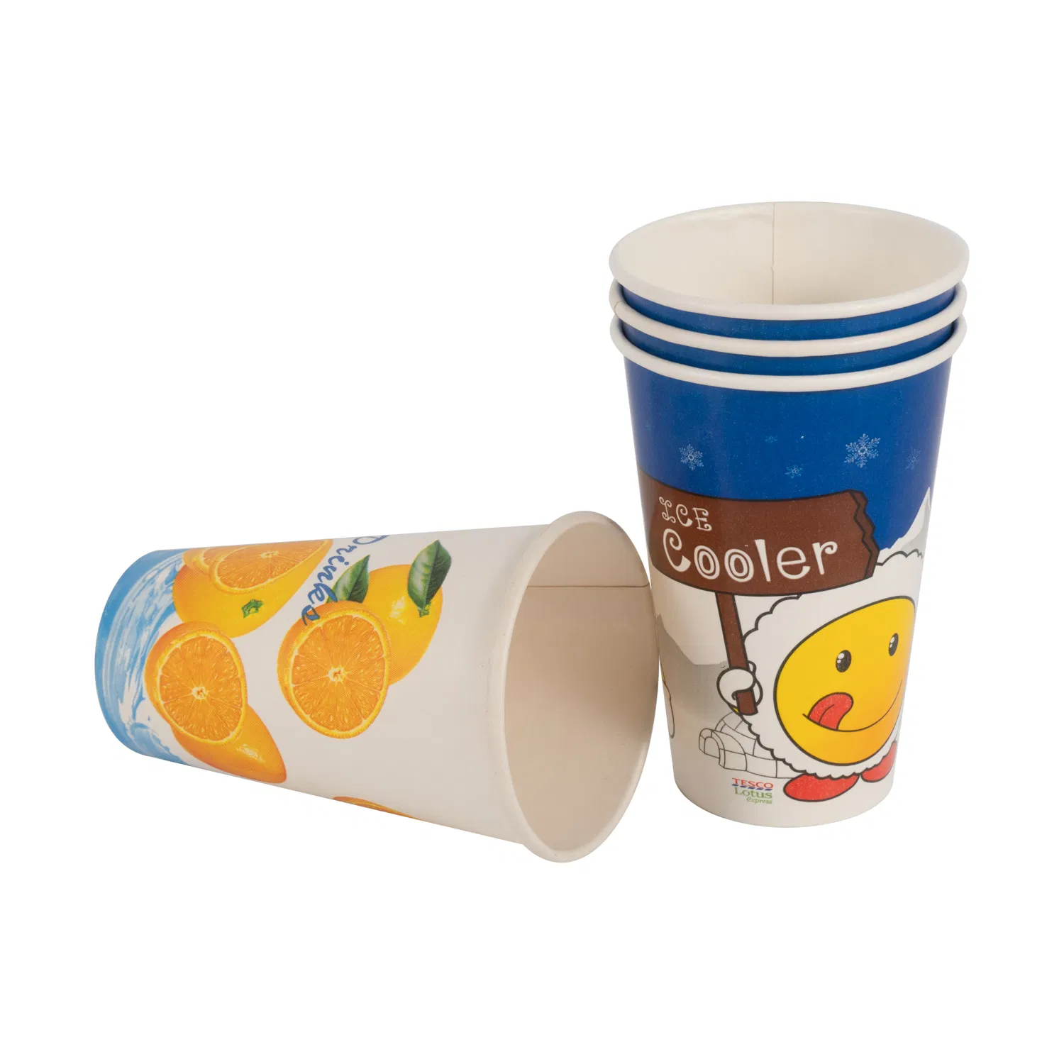 Бумажный стакан 16oz для холодных напитков с крышкой