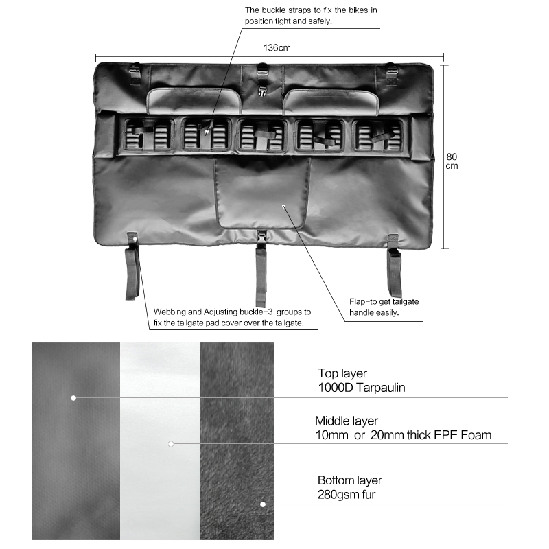 Защитная накладка на задний борт для перевозки велосипедов