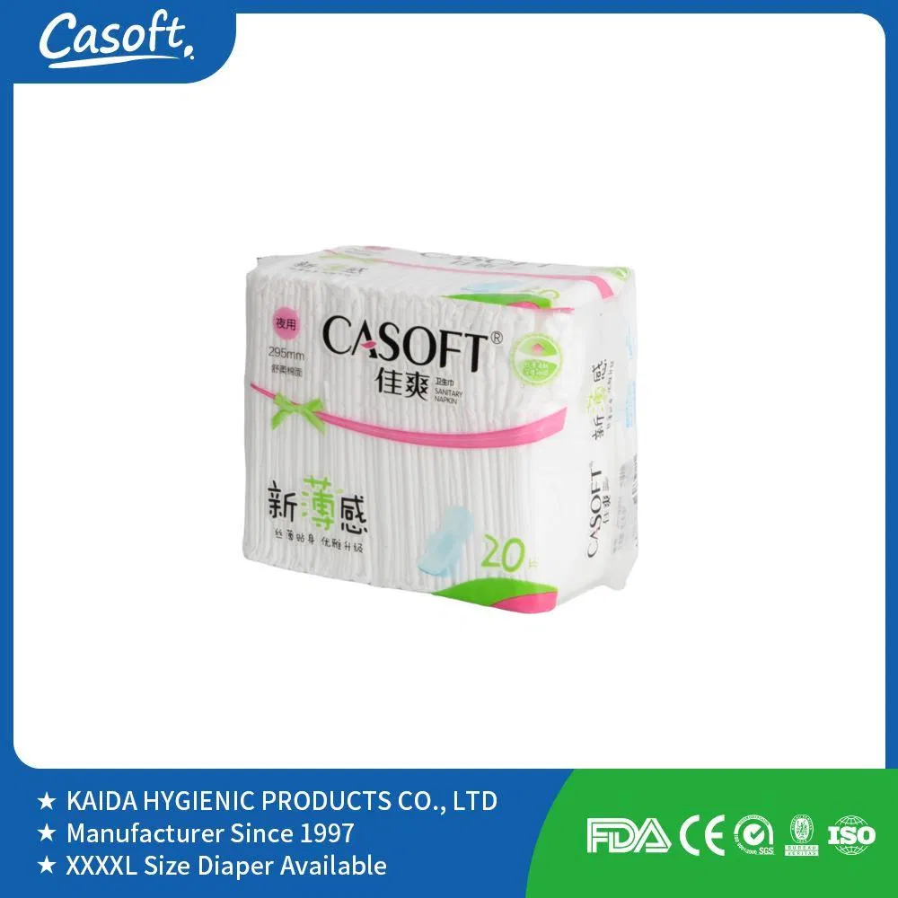 Professional Manufacturer Disposable Breathable Surface Waterproof Back Sheet Special Design Women Pads Feminine Sanitary Napkin