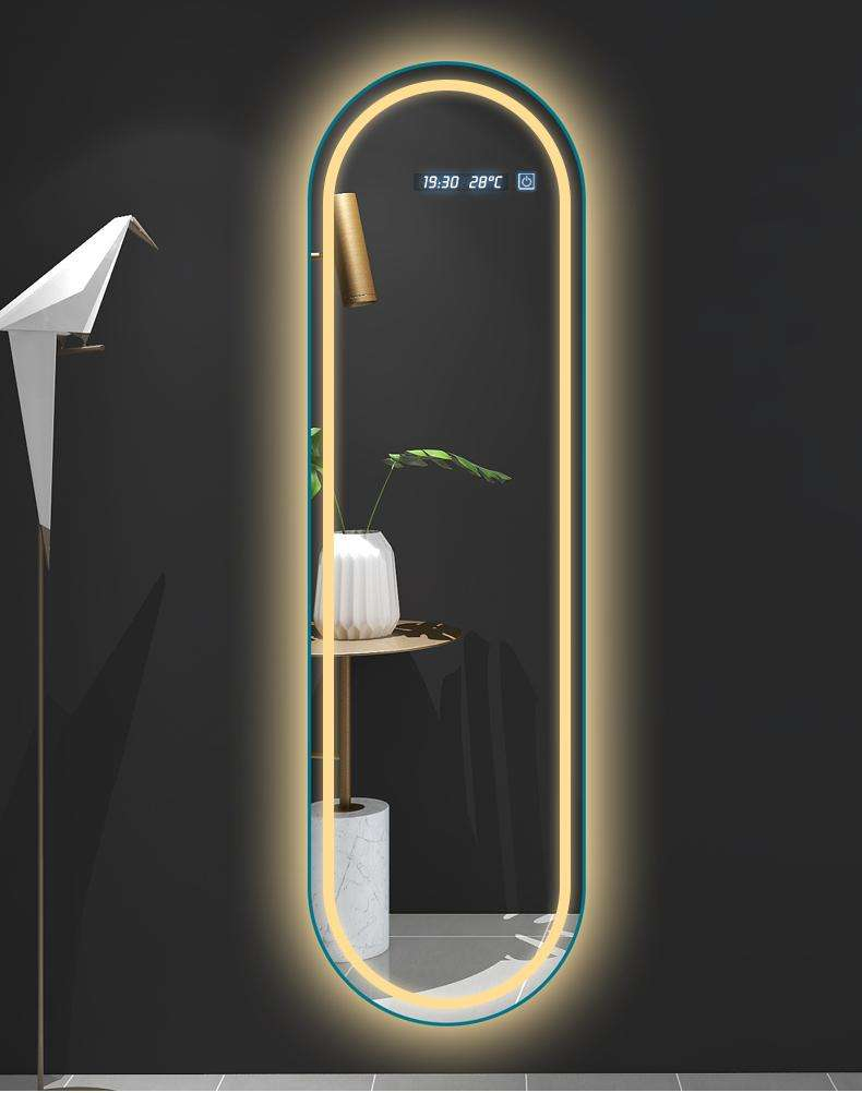 Smart Frameless Full-Length Mirror Wall-Hanging Full-Length Mirror with Light Decorative Mirror.