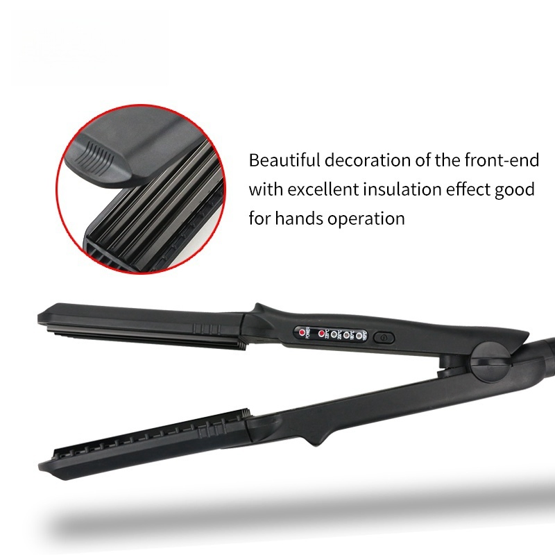 Hair Straightener & Crimper Professional 4 in 1 Straight Curling Hair Flat Iron