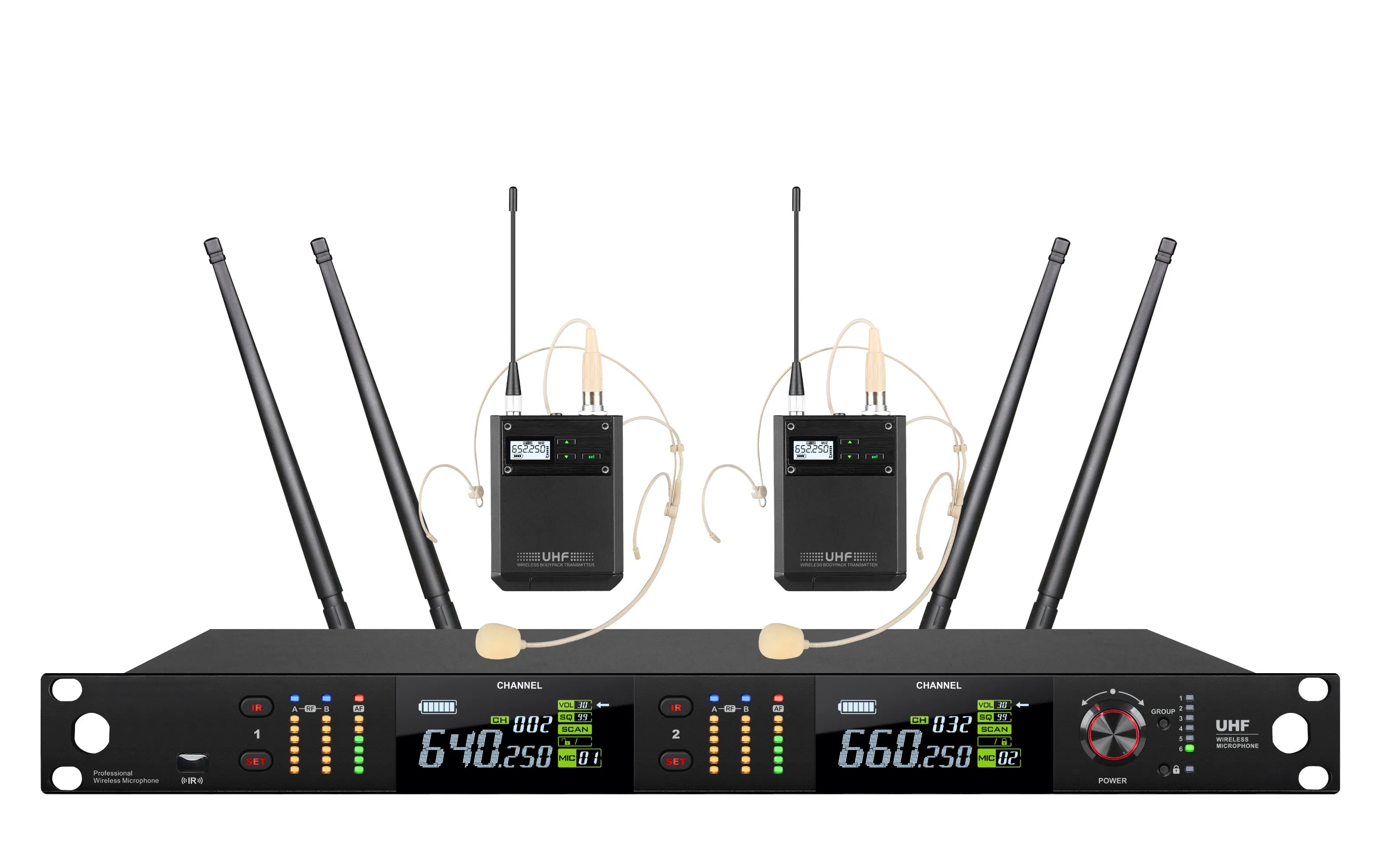 MD-575K True Diversity Professional Wireless Microphone Kit System