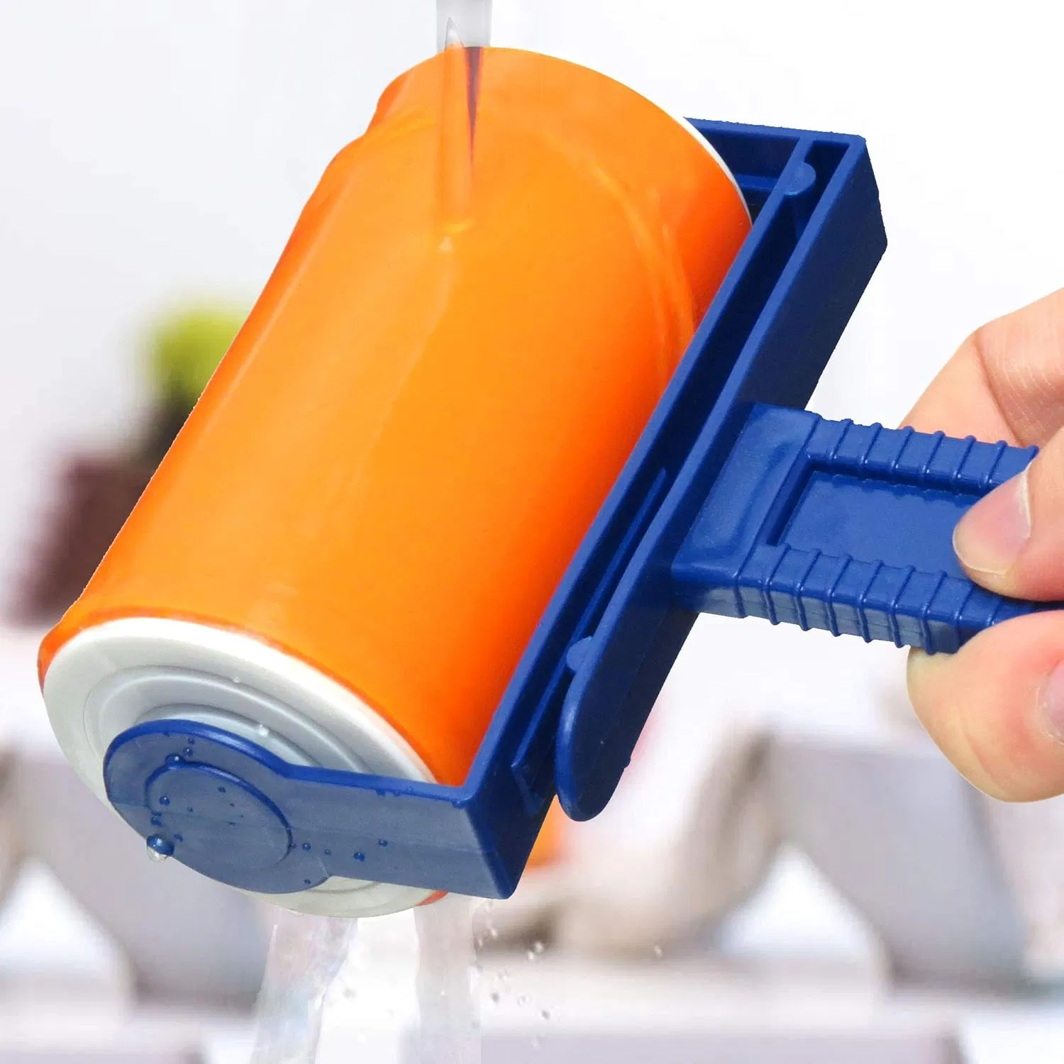 Reusable Washable Gel Lint Roller Ultra Sticky Pet Hair Remover for Clothes Furniture & Car with Protective Cover