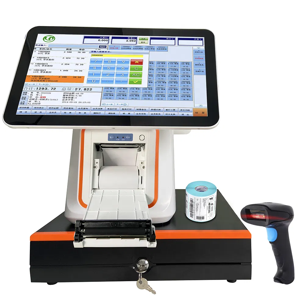 Factory Customized POS PC Terminal Cash Register15.6" Exclusive POS Machine Android Touch POS System