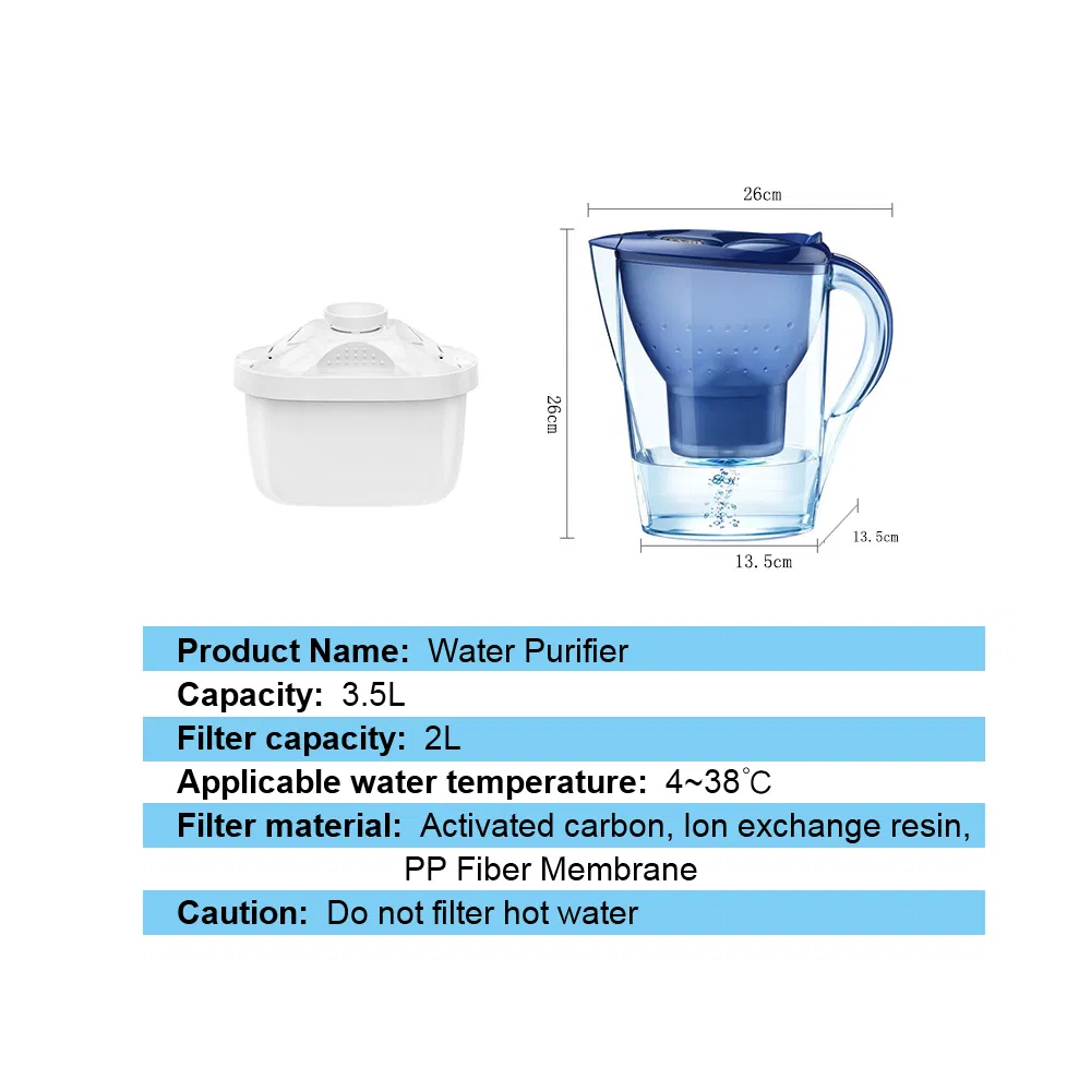 Factory Wholesale Water Filter Jug Water Purifier Jug for Household Use