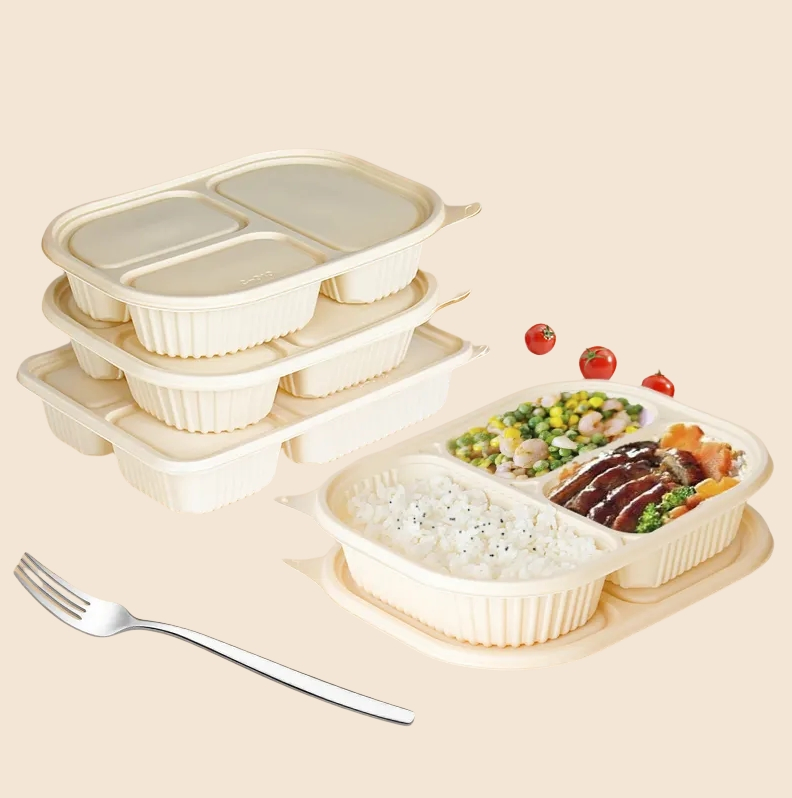 Leak-Proof Sturdy Hybrid Corn Starch and PP Eco Food Service Box