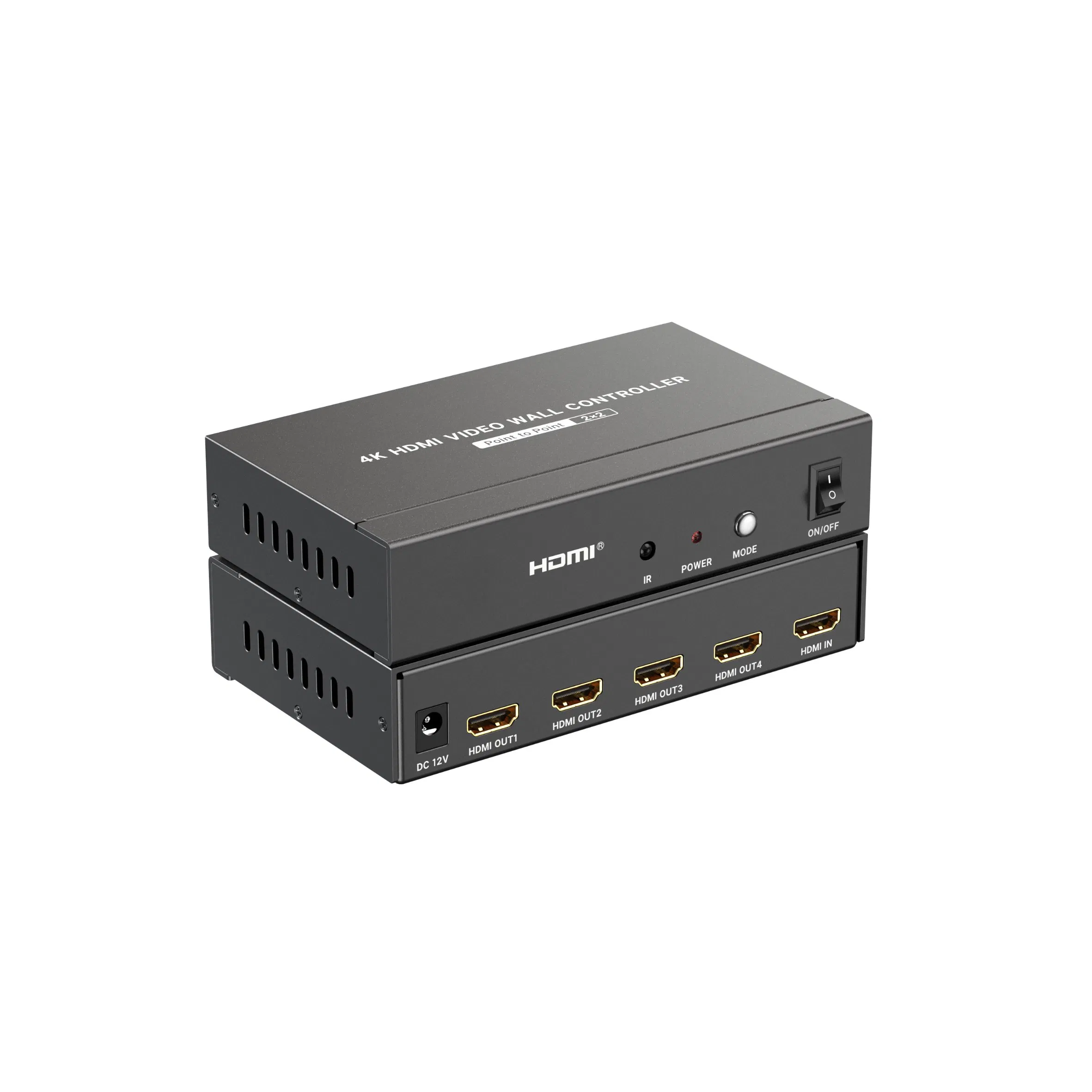 4K 60Hz HDMI Splitter 1 in 4 out, 4K HDMI Splitter 1X4 for 4 TV Monitors, 4 Port HDMI Splitter