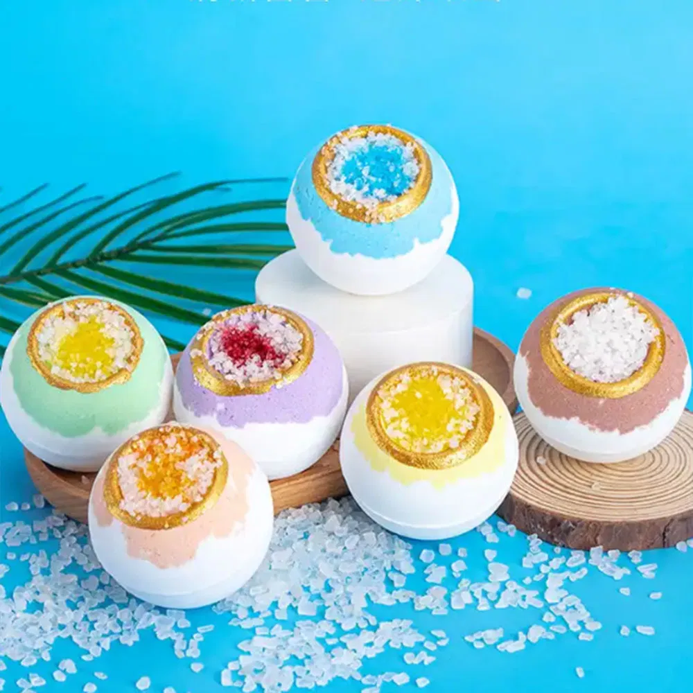 Sea Salt Bath Salt Ball Rose Bath Salt Ball Round Bath Bomb