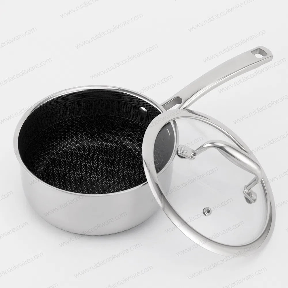 Manufacturer Tri-Ply Non Stick Honeycomb Stainless Steel Kitchen Cookware