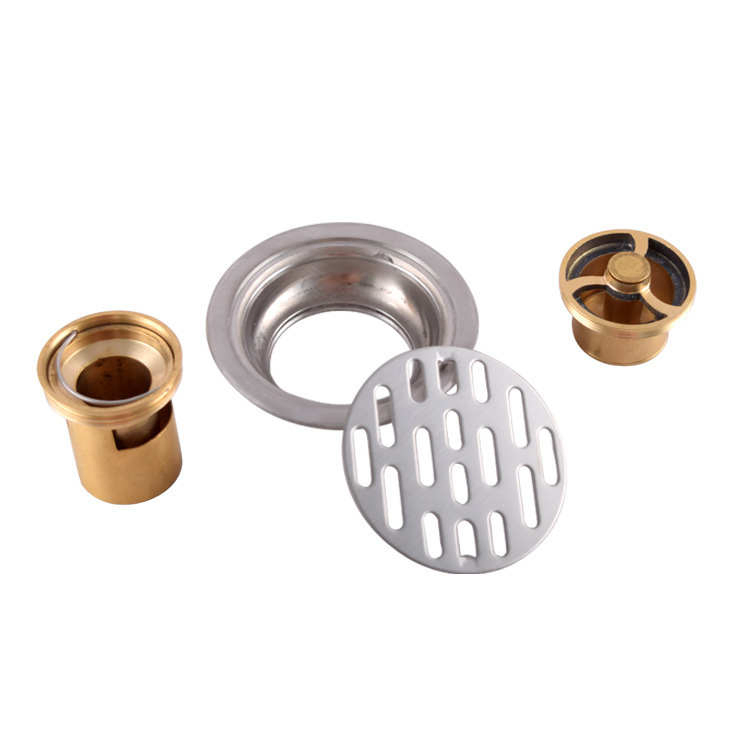 Positive 304 Stainless Steel 7.5cm Sanding Copper Core Circular Anti Odor Floor Drain