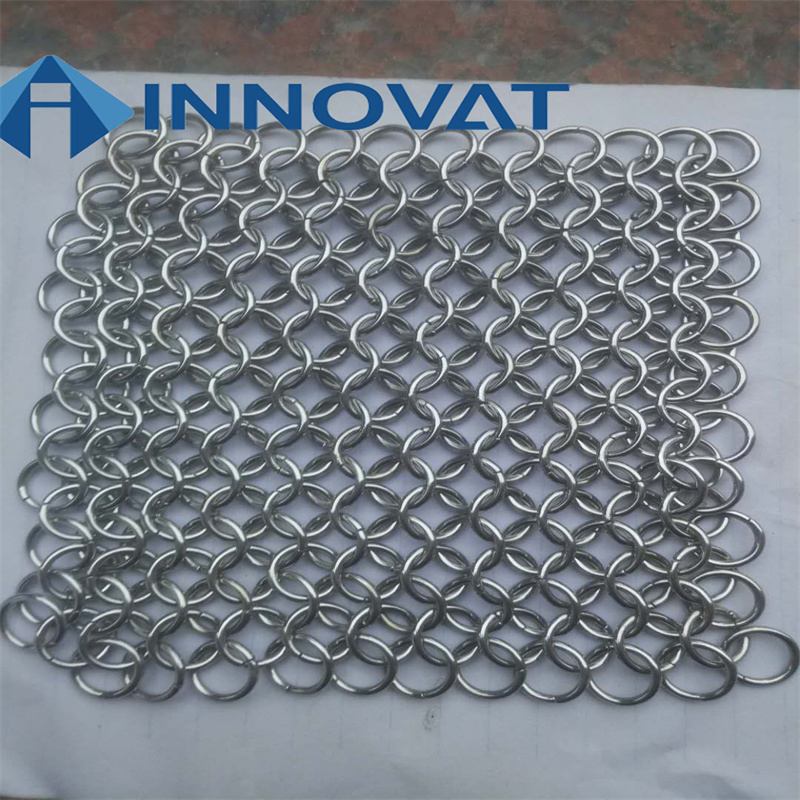 Metal Sequin Mesh Drapes Metal Sequin Curtain / Metallic Sequin Curtain/ Ring Mesh Curtain for Museum Opera House Decoration