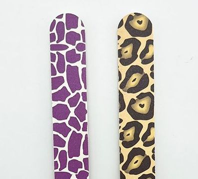 Custom Logo Colorful Patterns Nail Trimming Nail File Polishing Grit Nail Art Nail File