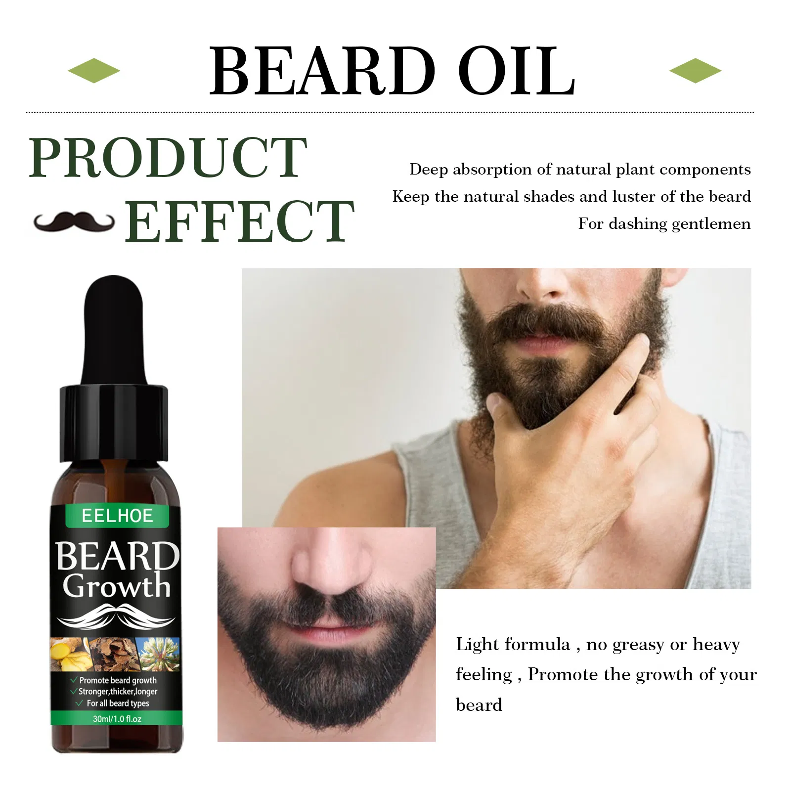 Promotion Conditioner for Men Softer & Fuller Beard Care 30ml Serum Beard Oil