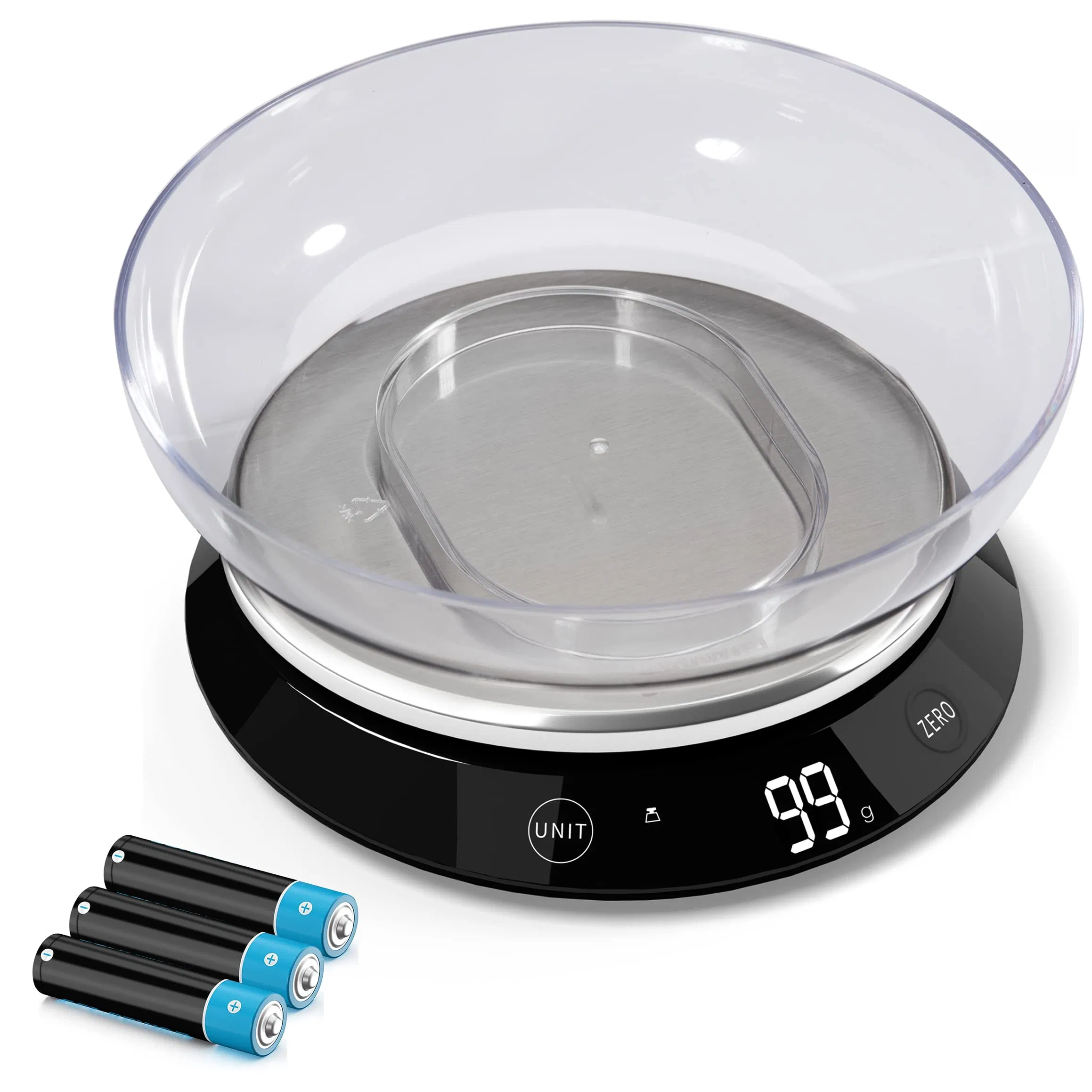 Кухонные весы цифровые в чаше, перезаряжаемые