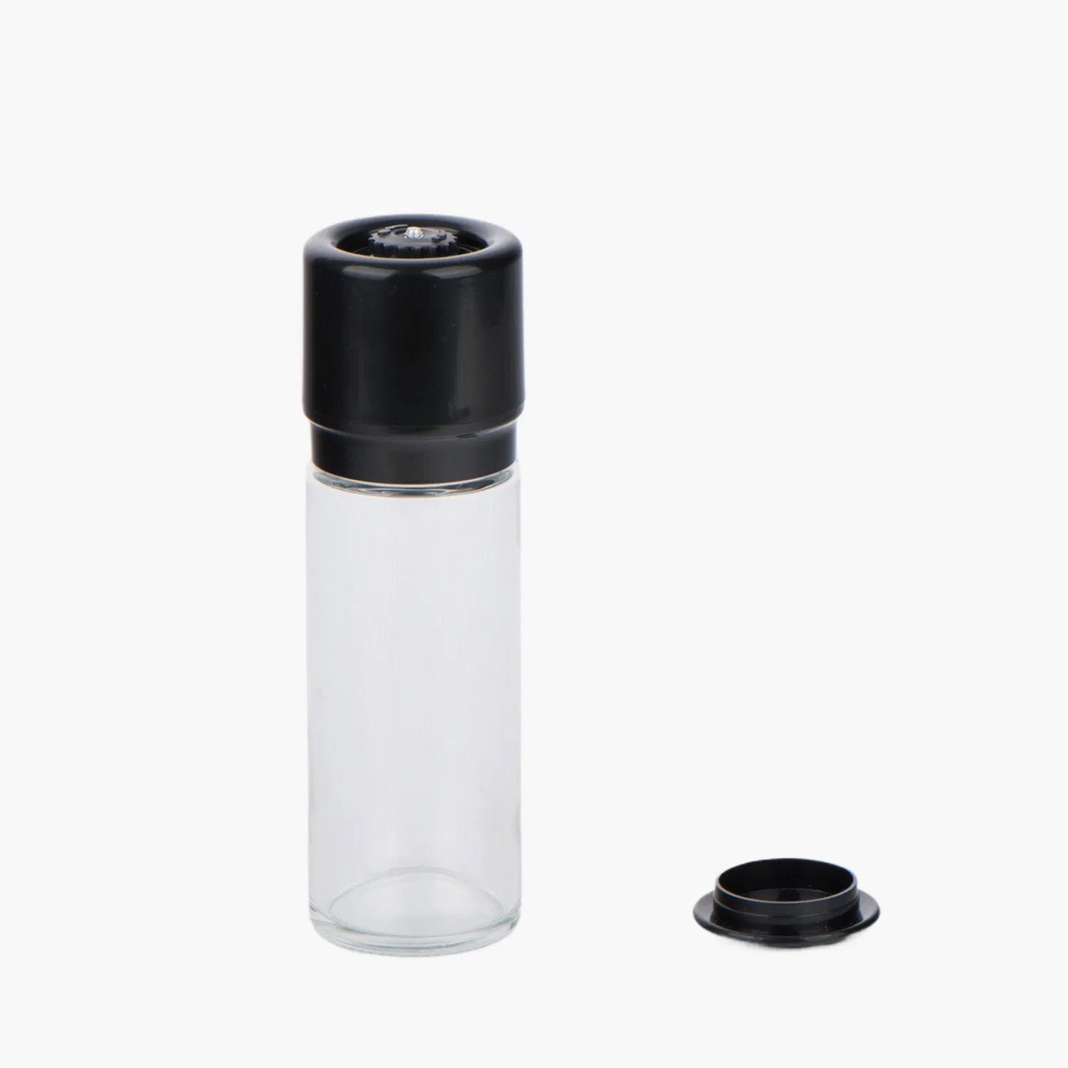 Household Glass Spice Grinder with Metal Lid for Pepper