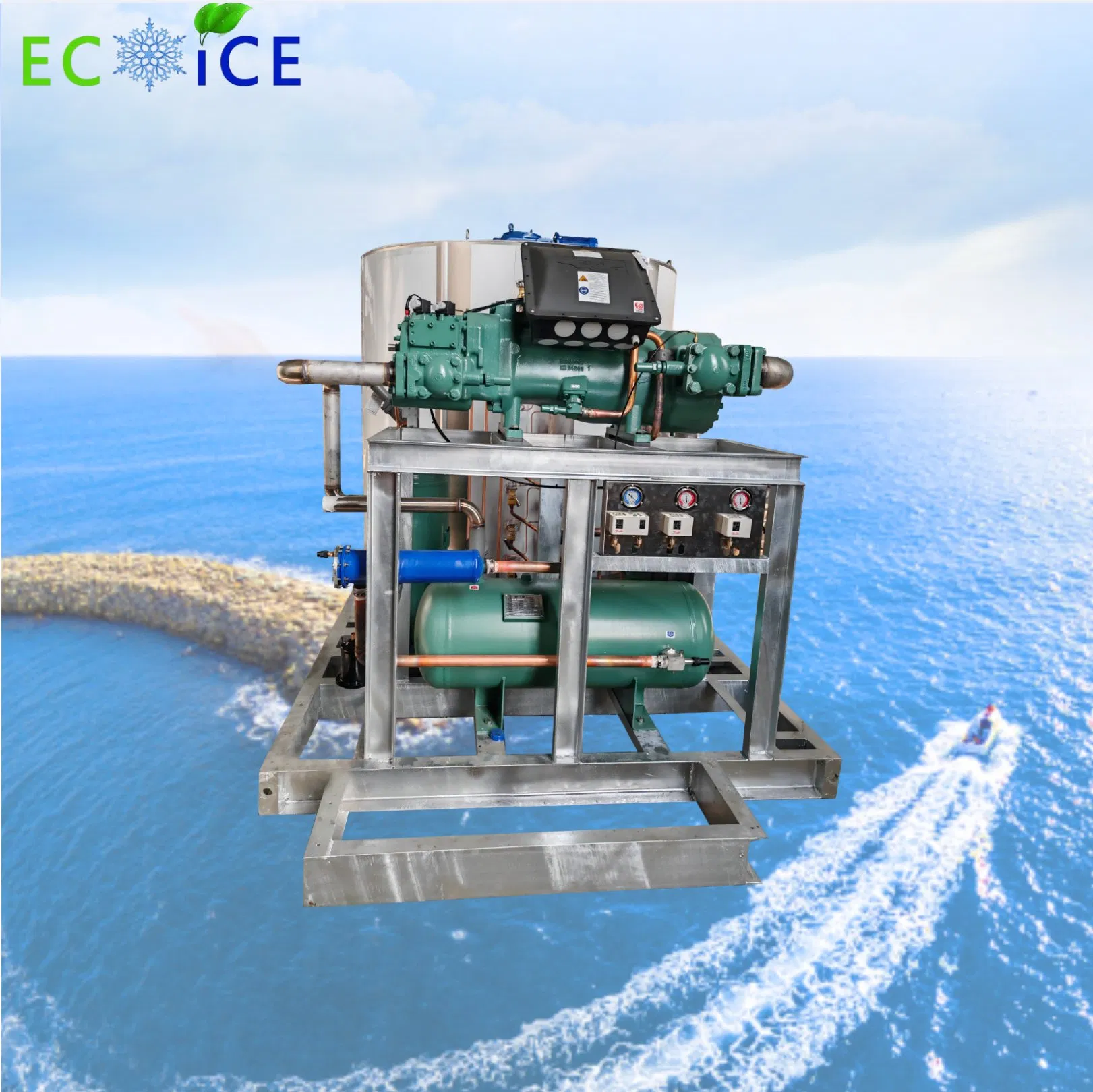 5ton Flake Ice Machine Flake Ice Maker with Ice Storage for Fish Competitive Price