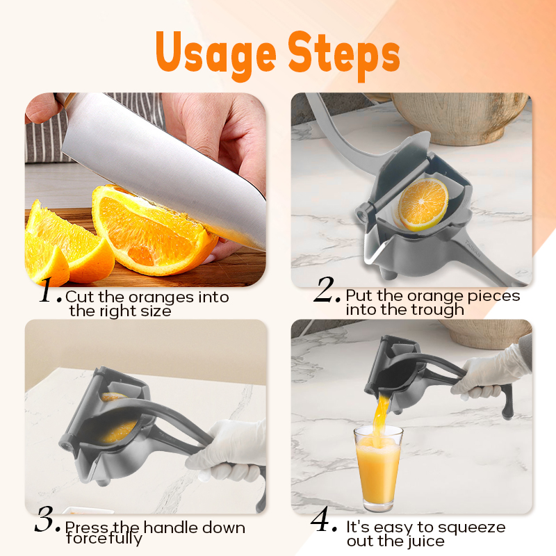 Daosheng Kitchen Gadget Juice Tool DIY Fruit Juicer Manual Orange Lemon Fruit Grinder Mini Citrus Juicer