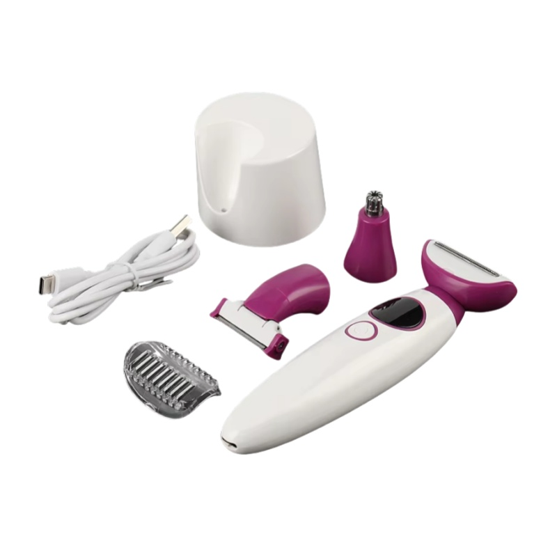 Waterproof Lady Epilator Painless Safe Electric Rechargeable Women Hair Clipper