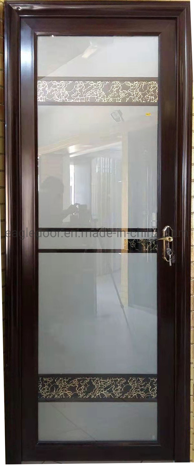 Home Use Waterproof Aluminum Frame Glass Swing Door Customized (EA-2102)