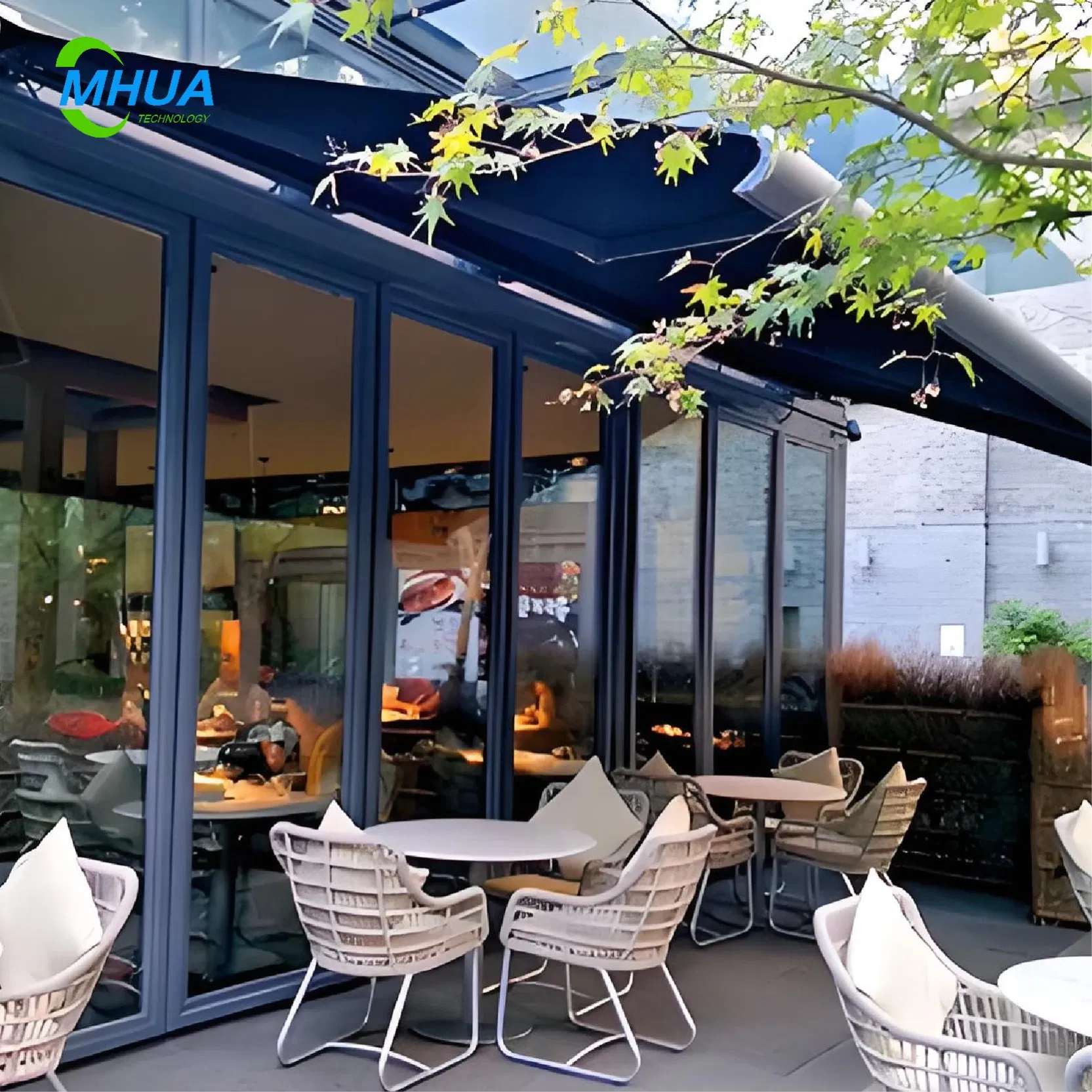 Folding Telescopic Foldable Motorized Patio Cover Sun Shade Awning Retractable Door Window Canopy Patio Awning for Swimming Pool