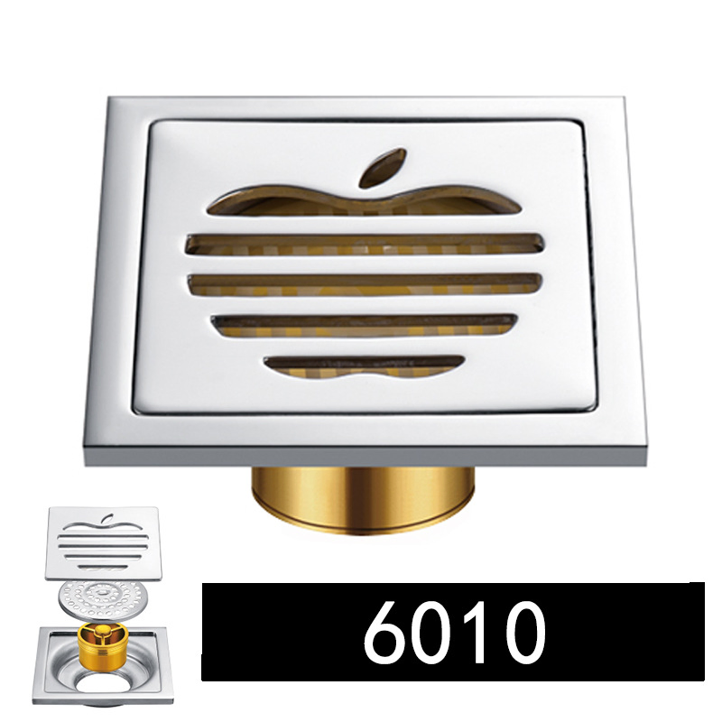 Сифон напольный с решеткой, нержавеющая сталь