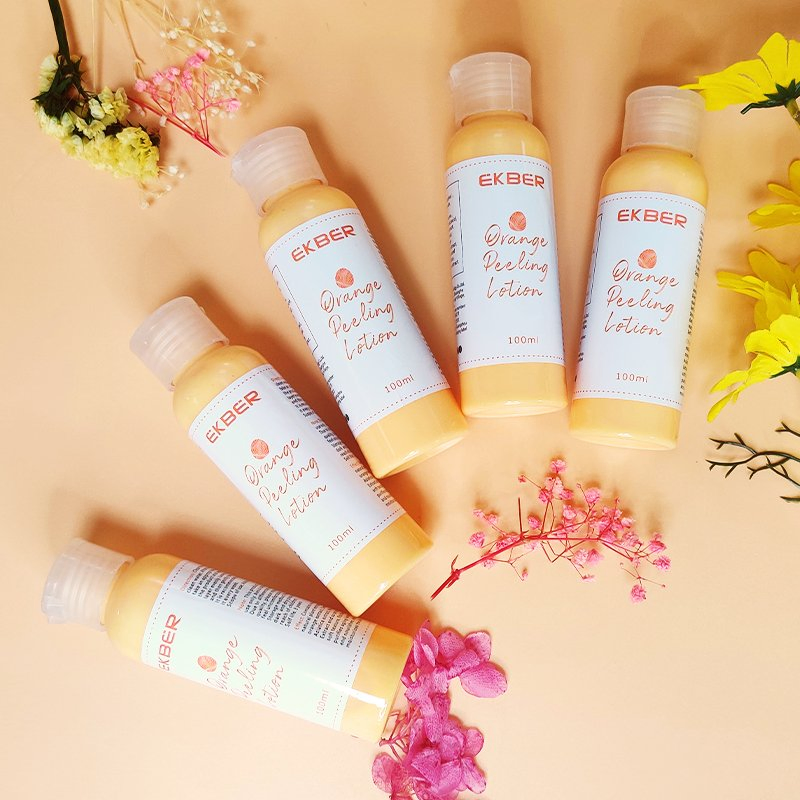 Private Label Whitening Brightening Peeling Orange Vitamin C Lotion Exfoliating Body Face Scrub Peeling Lotion