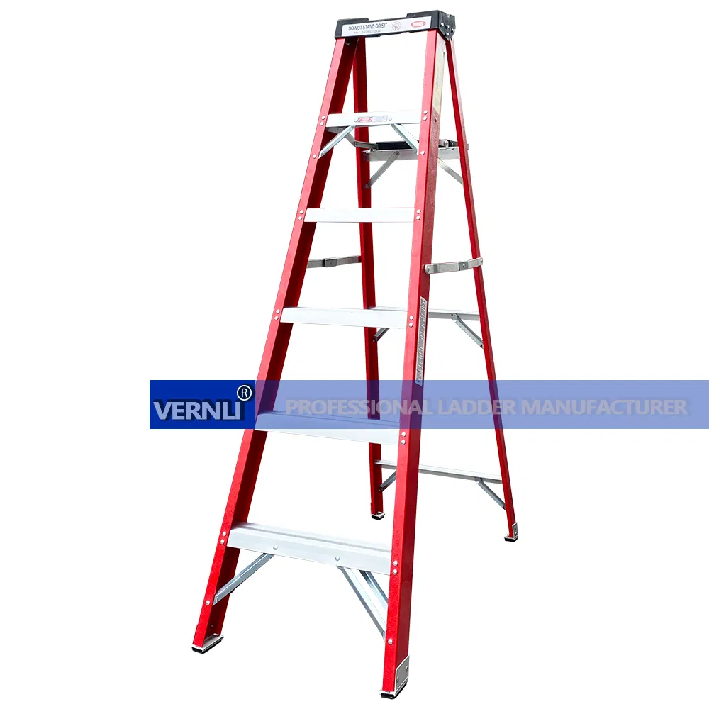 Safety Household Decorative a Frame Insulated Fiberglass 5 Feet Foldable Single Side Step Tray Ladder for Sale