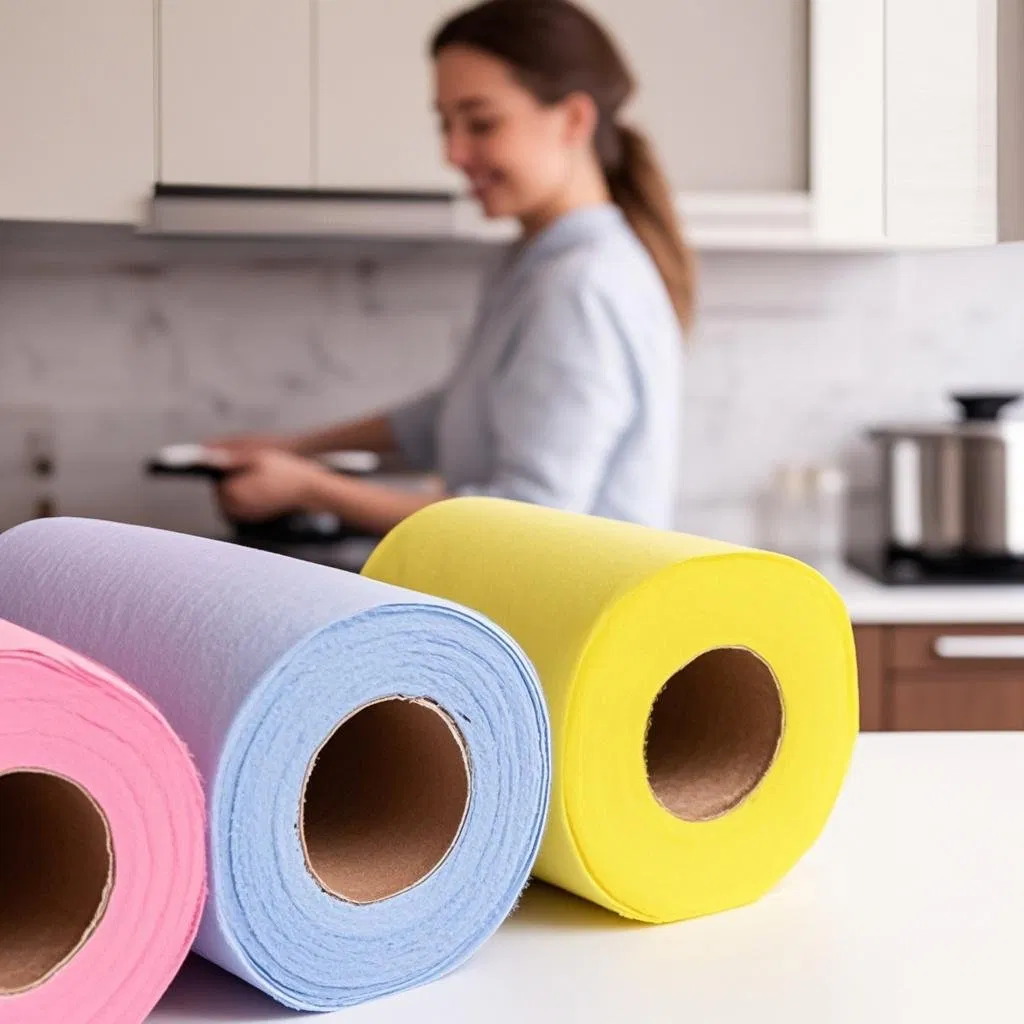 Hot Sale Yellow Oil Absorption Lint Free Cloth Wash Disposable Cleaning Cloths Microfibre Wash Towel Dish Kitchen Cleaning Wipes