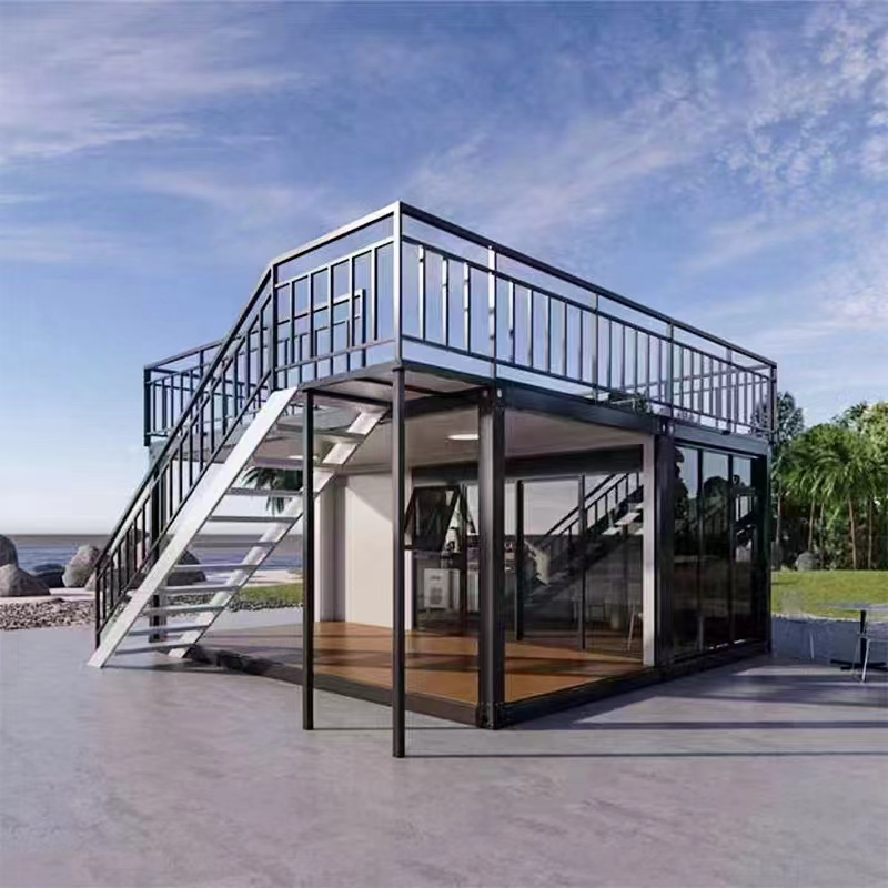 20FT Prefab Container House Movable House with One Bedroom and Terrance for Sale