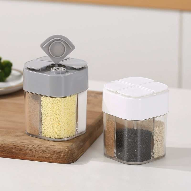 Four-in-One Sealed Moisture-Proof Seasoning Bottle Plastic Flip Seasoning Can