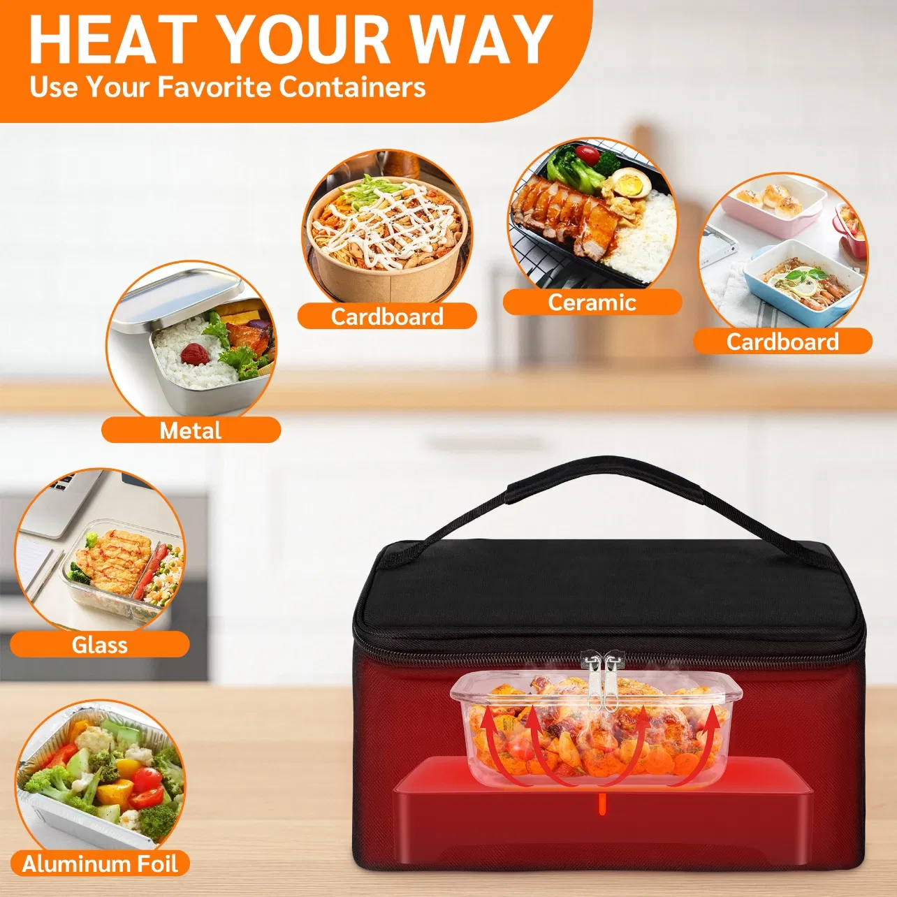 Compact Electric Food Warmer Heating Plate Mini Oven 100W