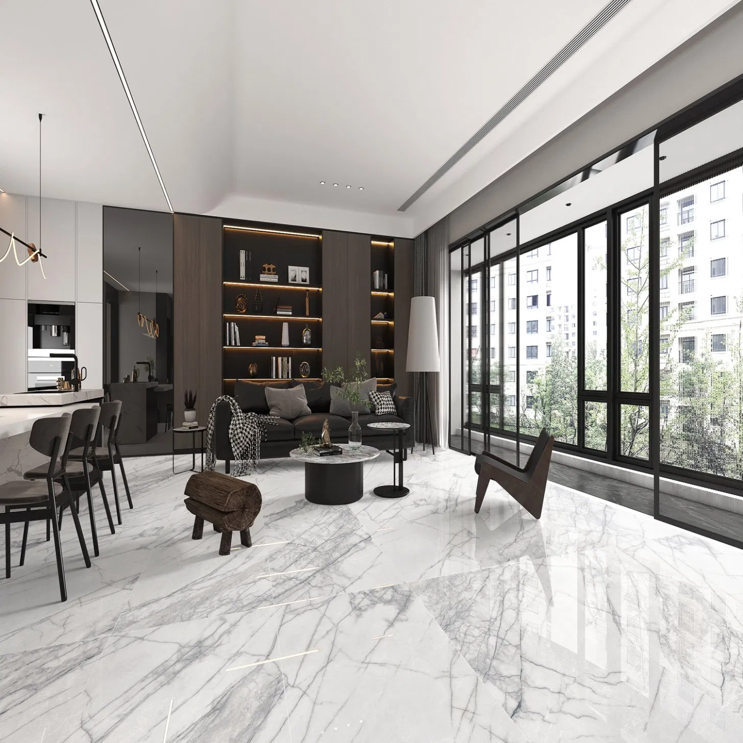 Edit750X1500mm Preserved Pruned Porcelain Floor Tiles for House&KTV&Villa&Hotel