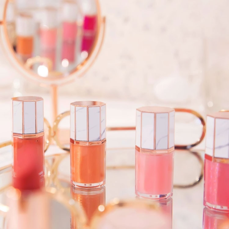 OEM Marble Lip Glaze Fine Shimmer Water Moisture Pouting Lip Gloss Makeup