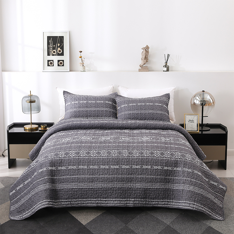 New Design Novel Printing Pattern Microfiber Bedspread for Home