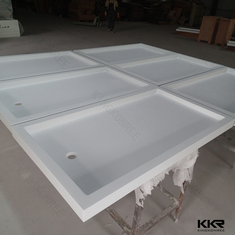 Man Made Stone Resin Artificial Marble Bathroom Shower Tray