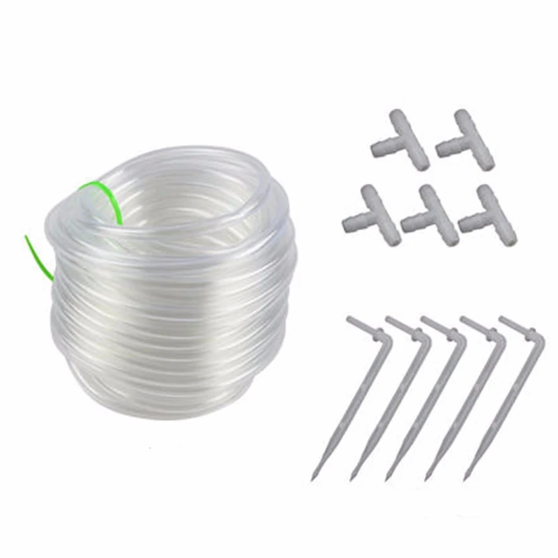 Automatic Watering Device Quick Connector Tee Cross Plug Connector 5m Water Hose Drip Arrow Irrigation Dripper System Accessories