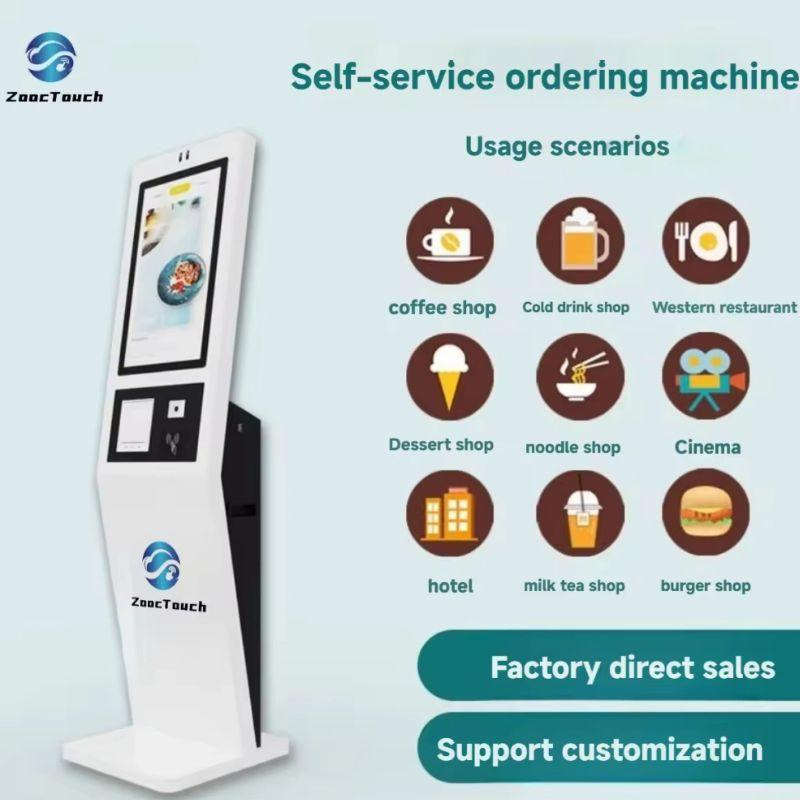 21.5 Inch Ticket Dispenser Queuing Token Number Kiosk Hospital Self Service Kiosk