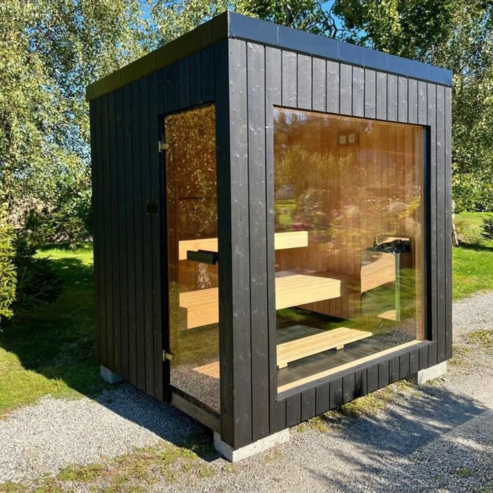 Плюшевая квадратная сауна с LED-подсветкой для улицы на 4 человека