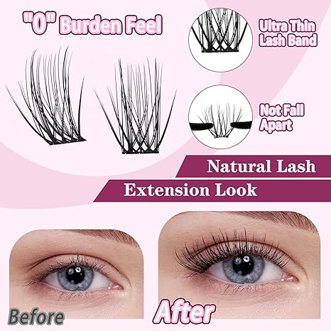 Make-up 640 Natural Extensions for Group of Eyelashes