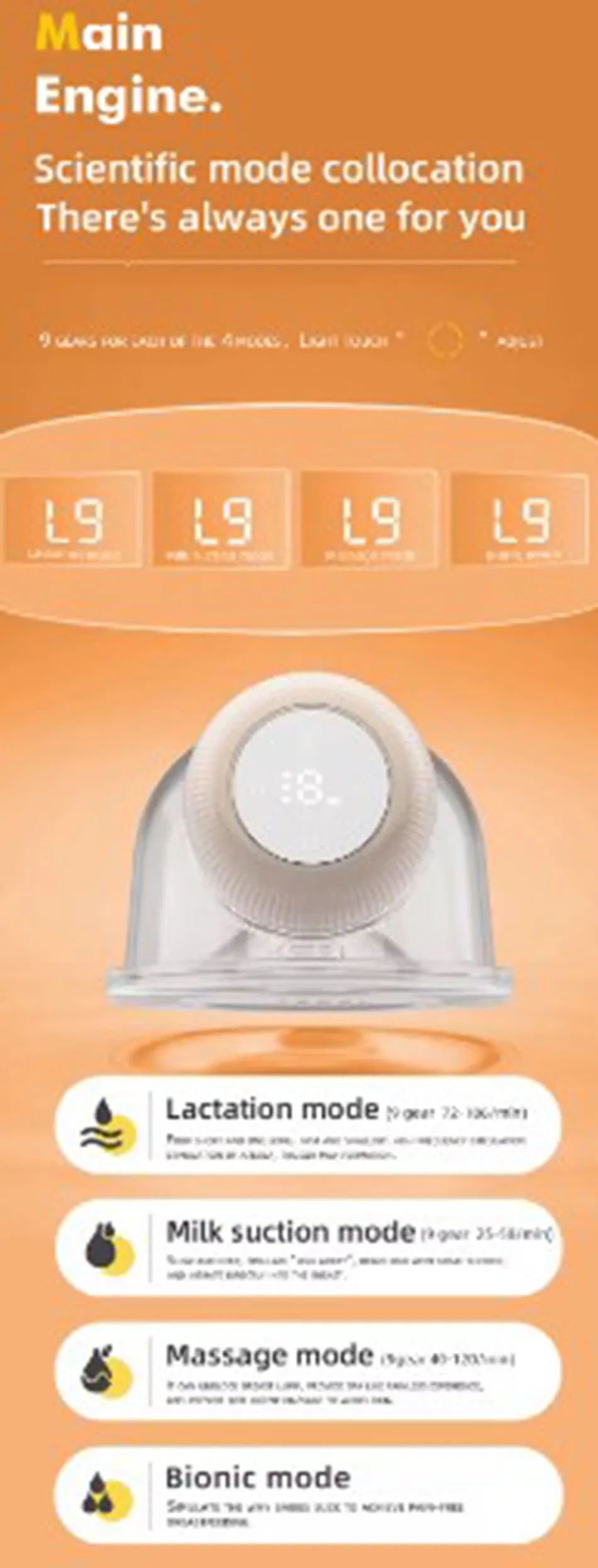 Hands Free Breast Pumps 240ml Baby Silicone Wearable Electric Breast Pump