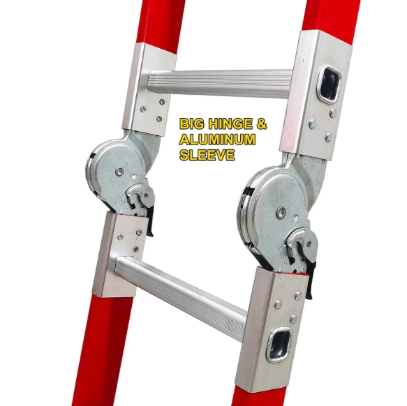 Adjustable Four-Fold Fiberglass Multi-Function Ladder