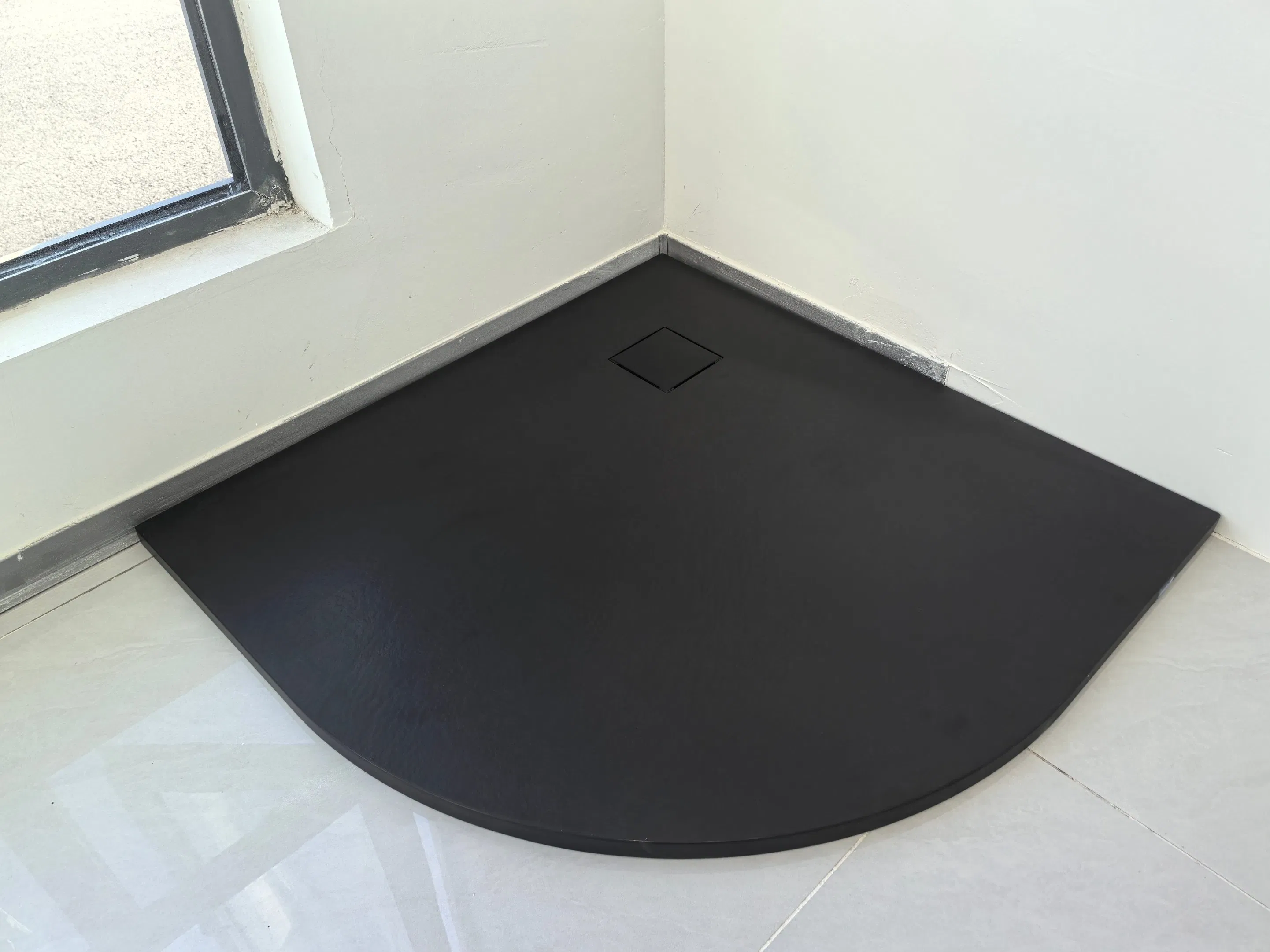 Stone Texture Round SMC Shower Base Tray 80*80