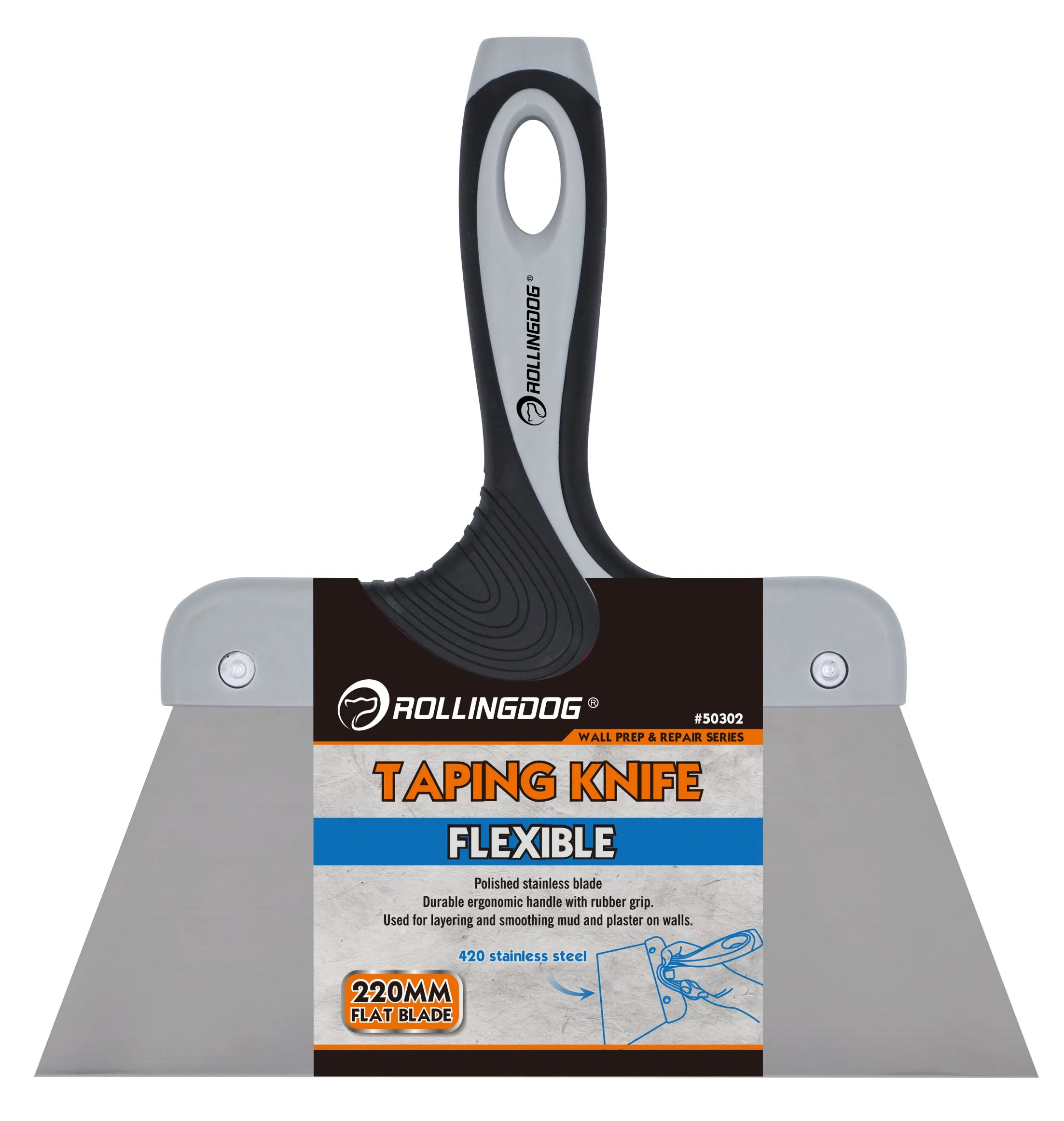 Rollingdog PRO 50302 220mm Taping Knife/Scraper