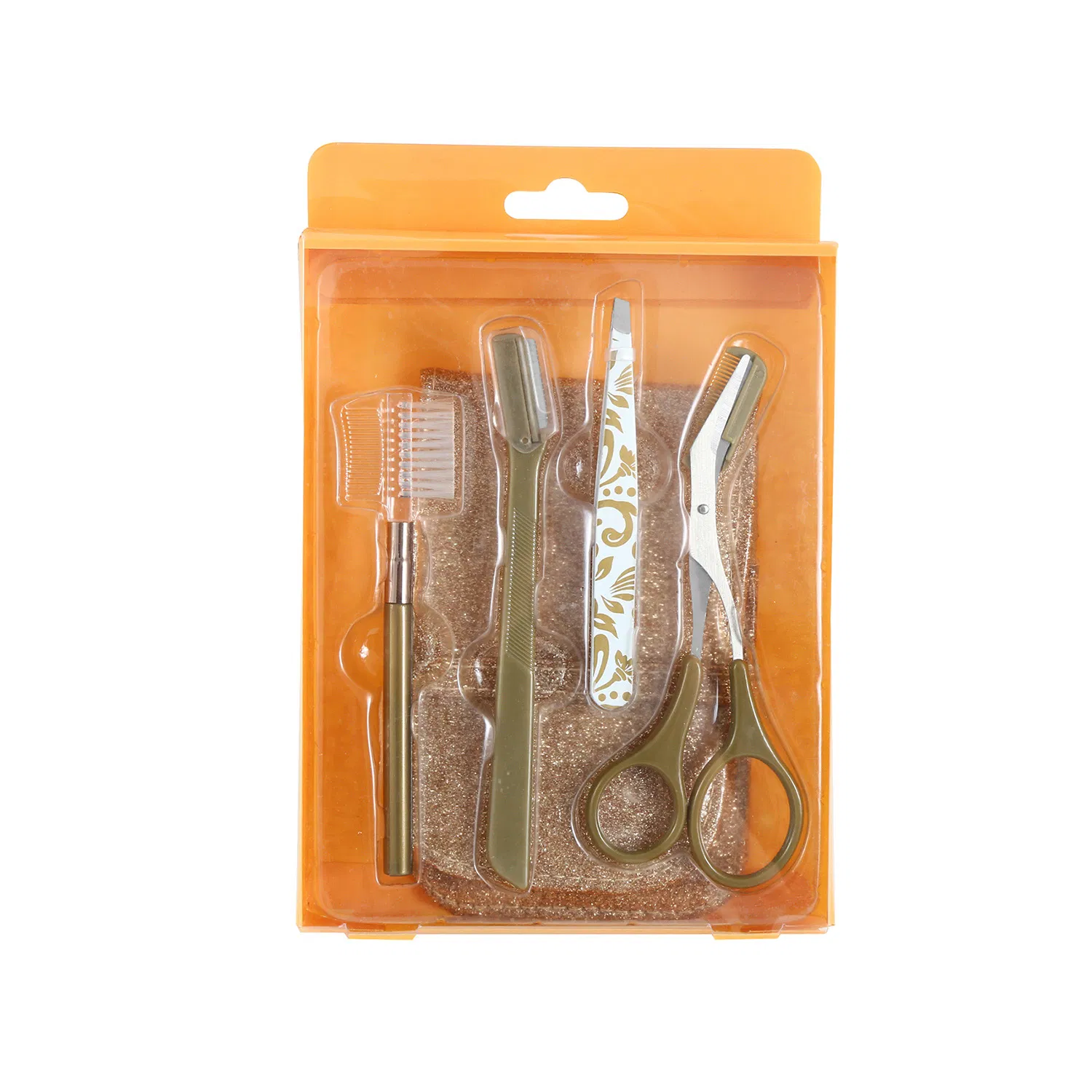 4PCS Makeup Tweezers Extension Eyebrow Grooming Kit Trimmer Eyebrow Scissors