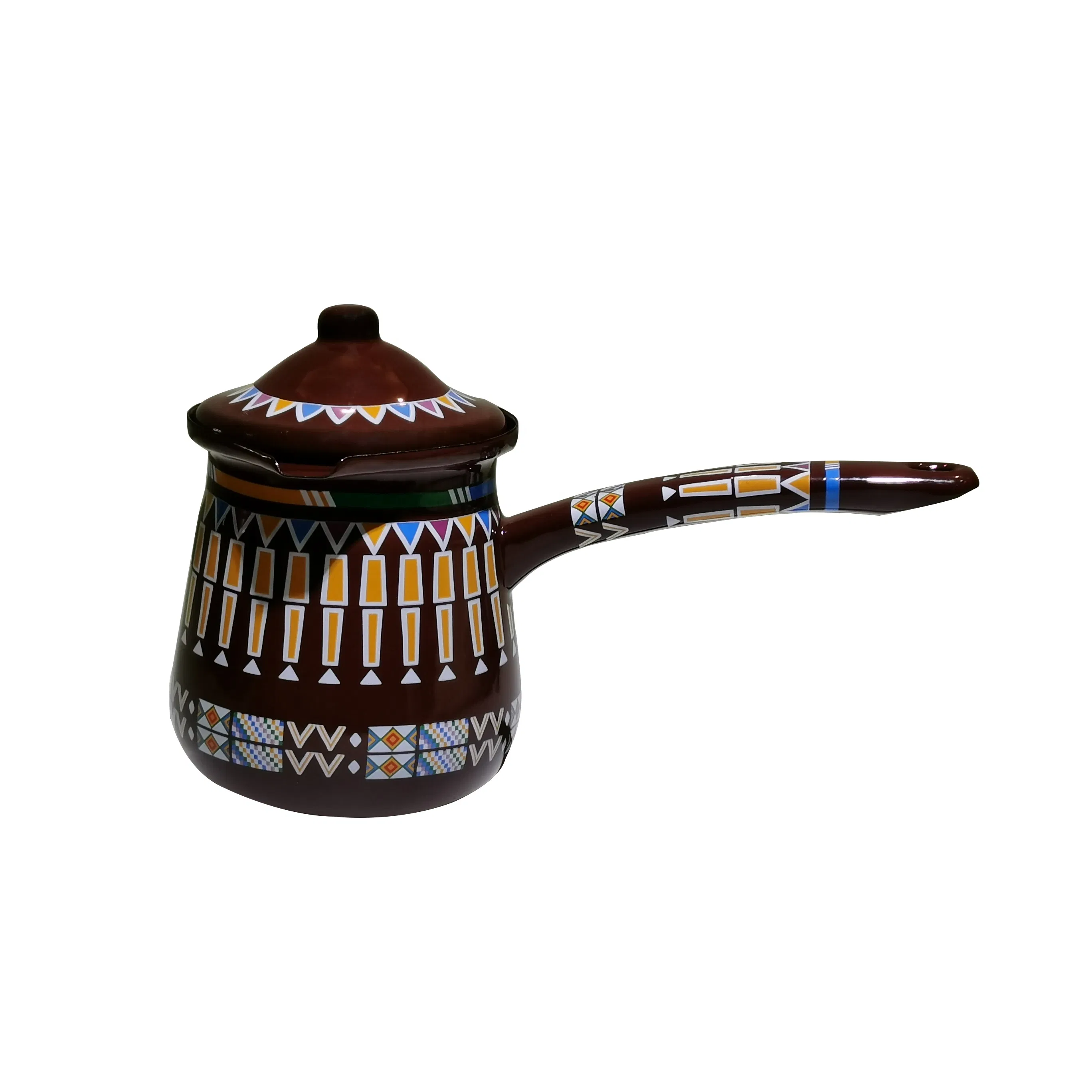 Manufacture Enamel Tableware Household Enamel Coffee Warmer Coffee Pot Teapot Milk Pot Warmer Mug with Enamel Handle