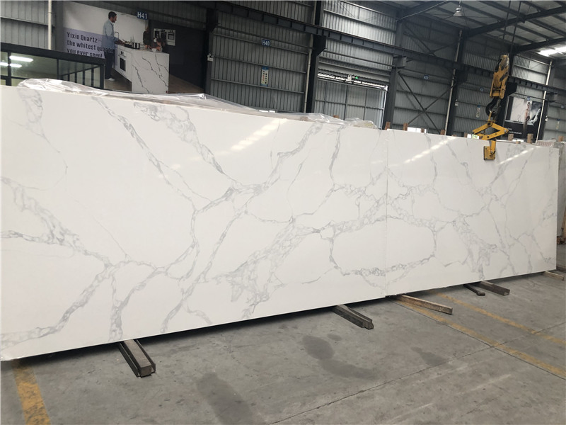 SF-1002 Artificial Engineered calacatta Quartz Slabs for Floor Wall Countertop  table bench bothroom
