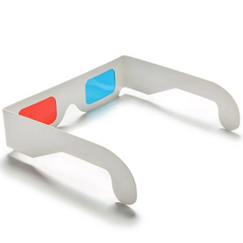 Coustomzid Printing Factory Paper Cyan 3D Glasses 3D Red Blue Paper Glasses for Promotion