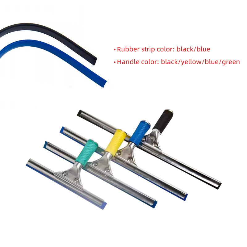 Durable Telescopic Handle Bathroom Mirror Glass Wiper Rubber Stainless Steel Window Squeegee