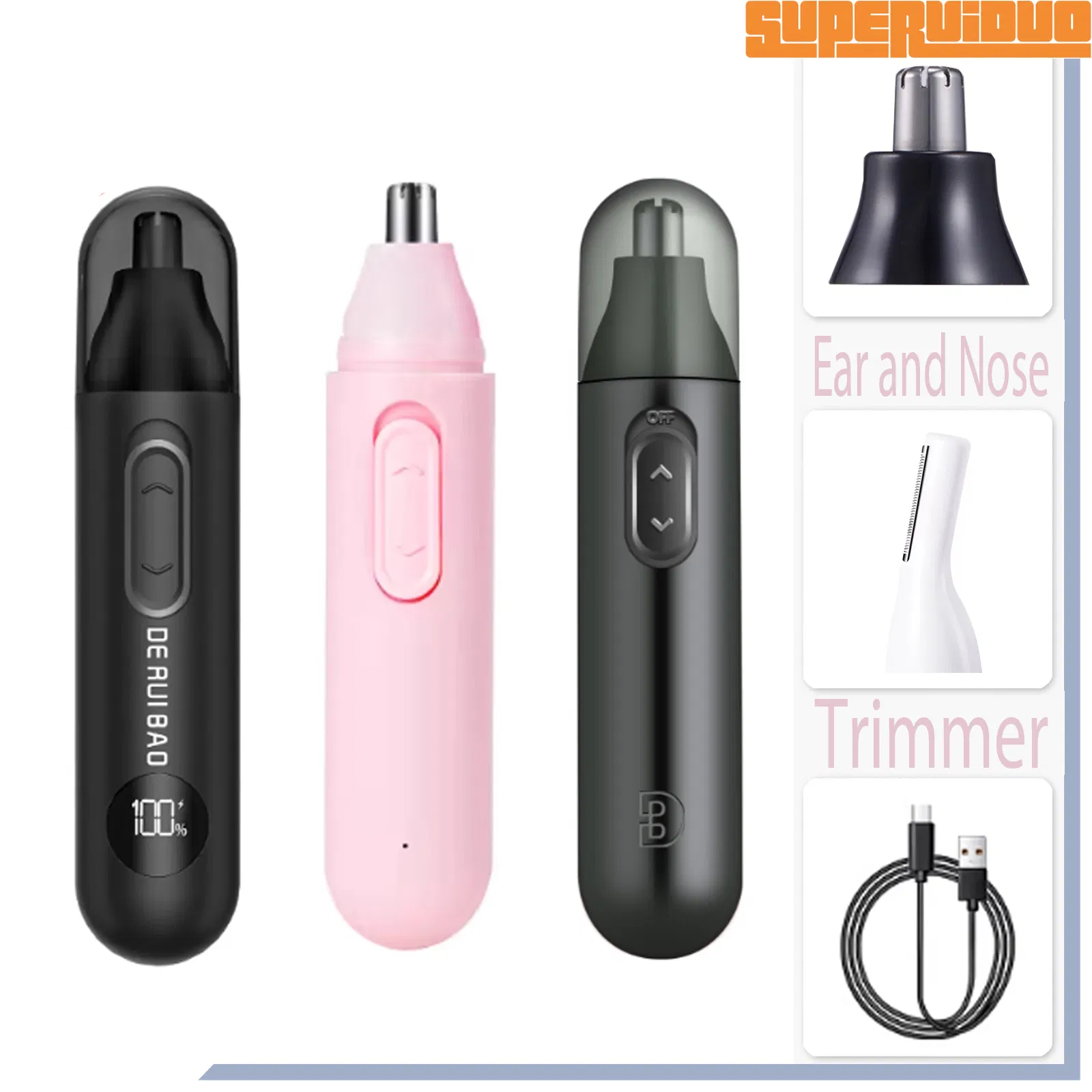 Anti-Tugging Blade Geometry Precision Nose Hair Trimmer