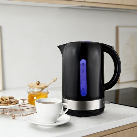 1.7L Electric Cordless Stainless Steel Water LED Indicator Home Appliance Kettle